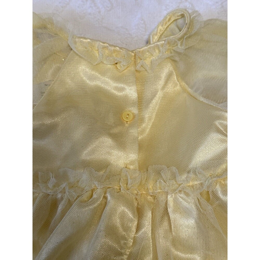 Nannette Baby 12M Butter Yellow Tulle Rosette Party Dress Bloomers Twins - Picture 15 of 16